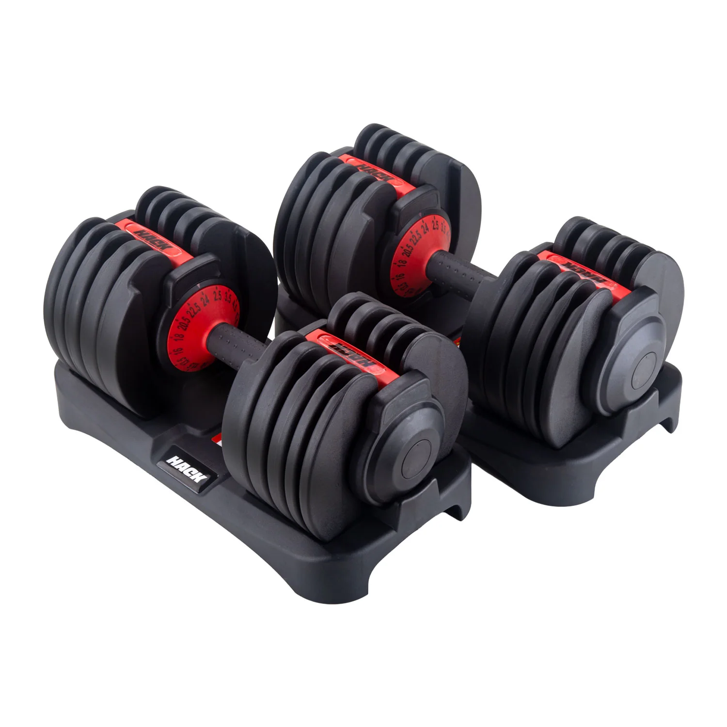 Hack Athletics Adjustable Dumbbell Set 24 KG, Set of 2