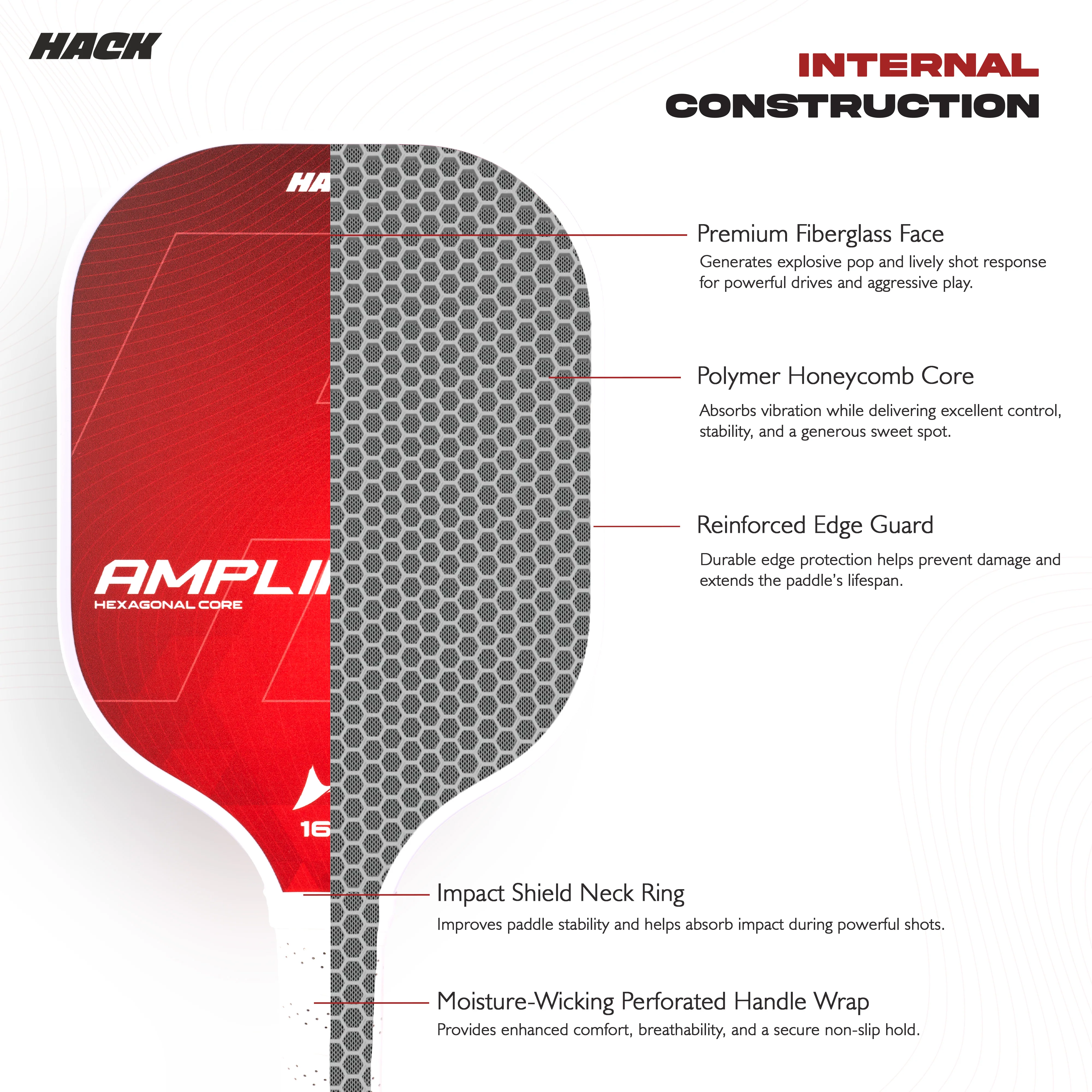Hack Athletics Amplify Pro Pickleball Paddle - Image 4