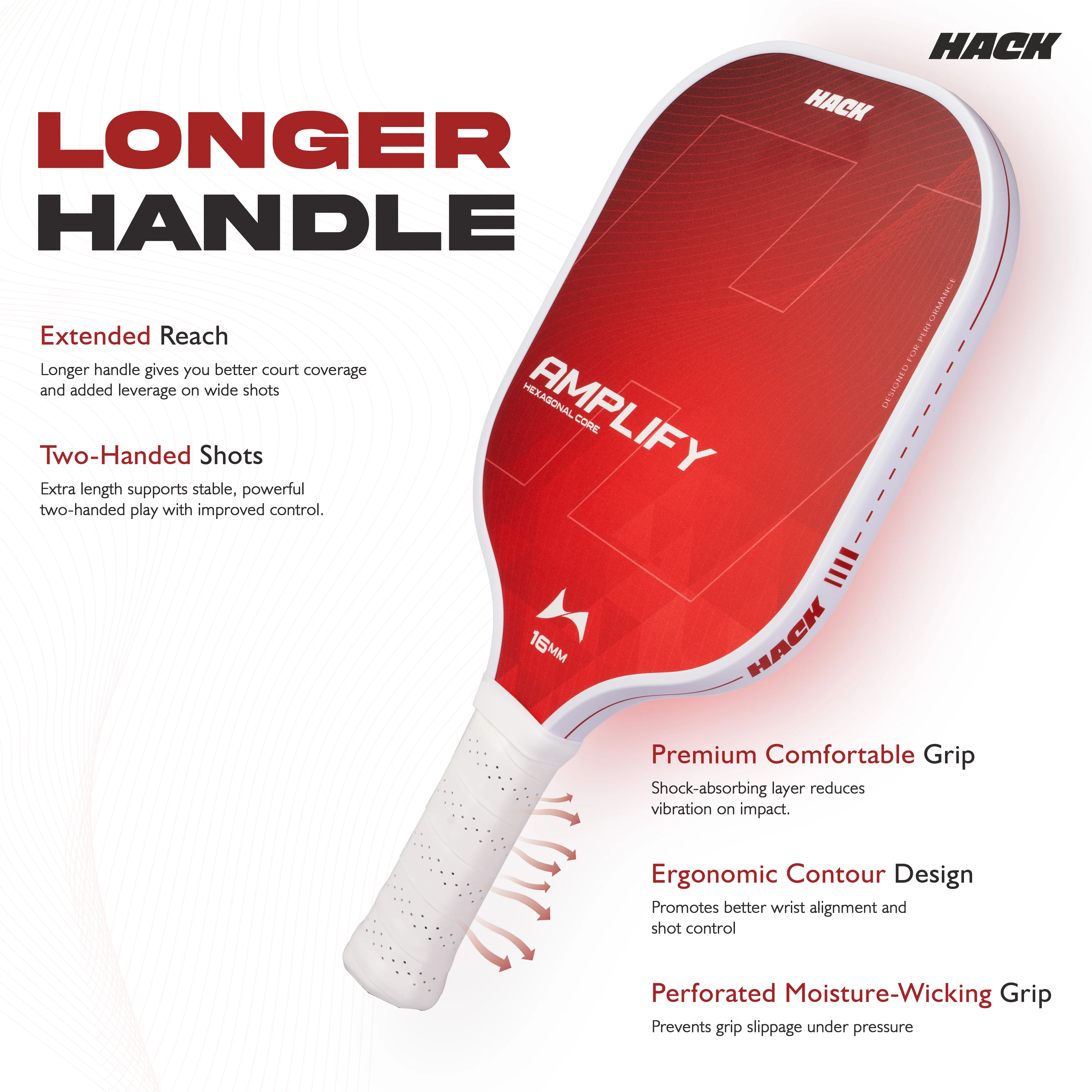 Hack Athletics Amplify Pro Pickleball Paddle - Image 5