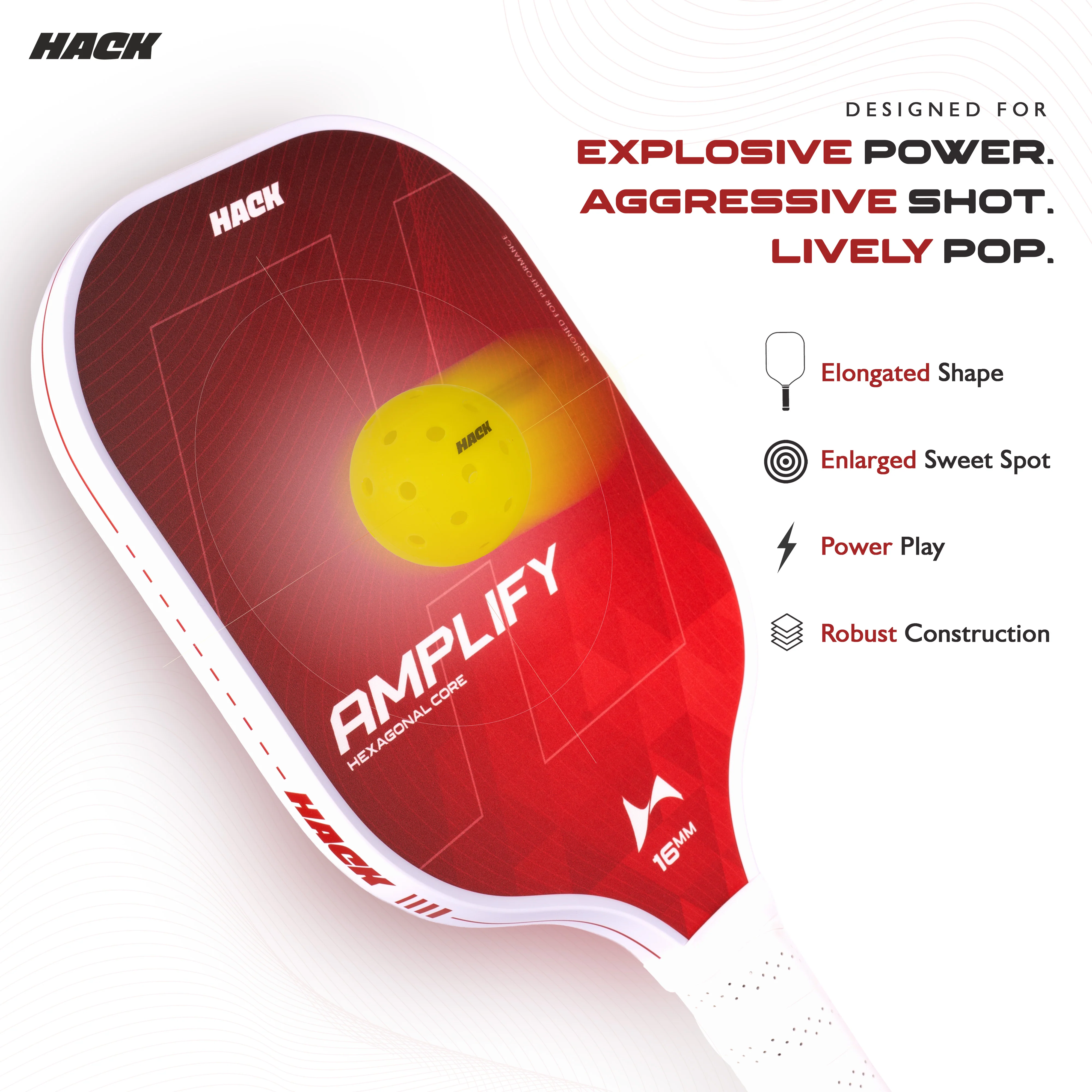Hack Athletics Amplify Pro Pickleball Paddle - Image 6