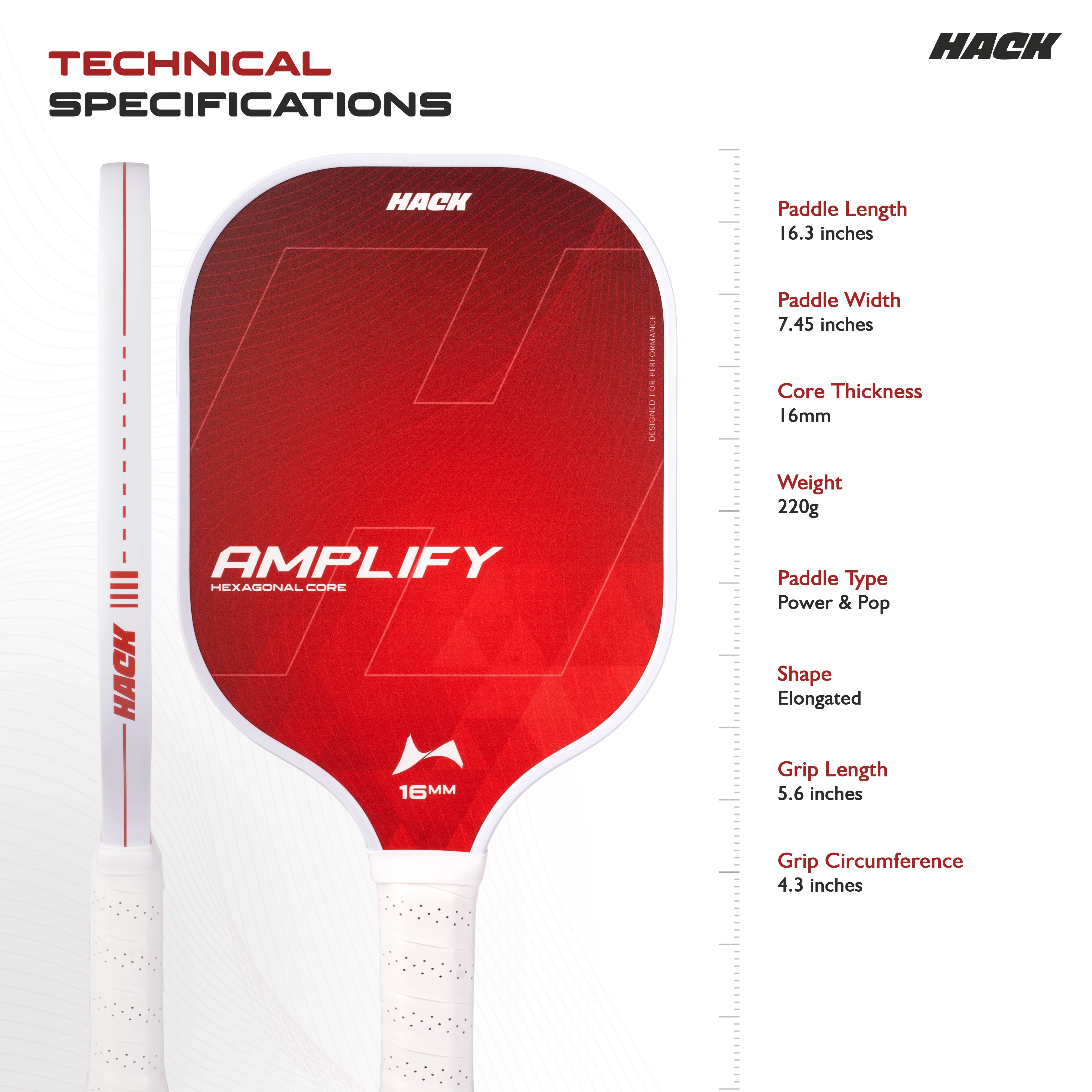 Hack Athletics Amplify Pro Pickleball Paddle - Image 7