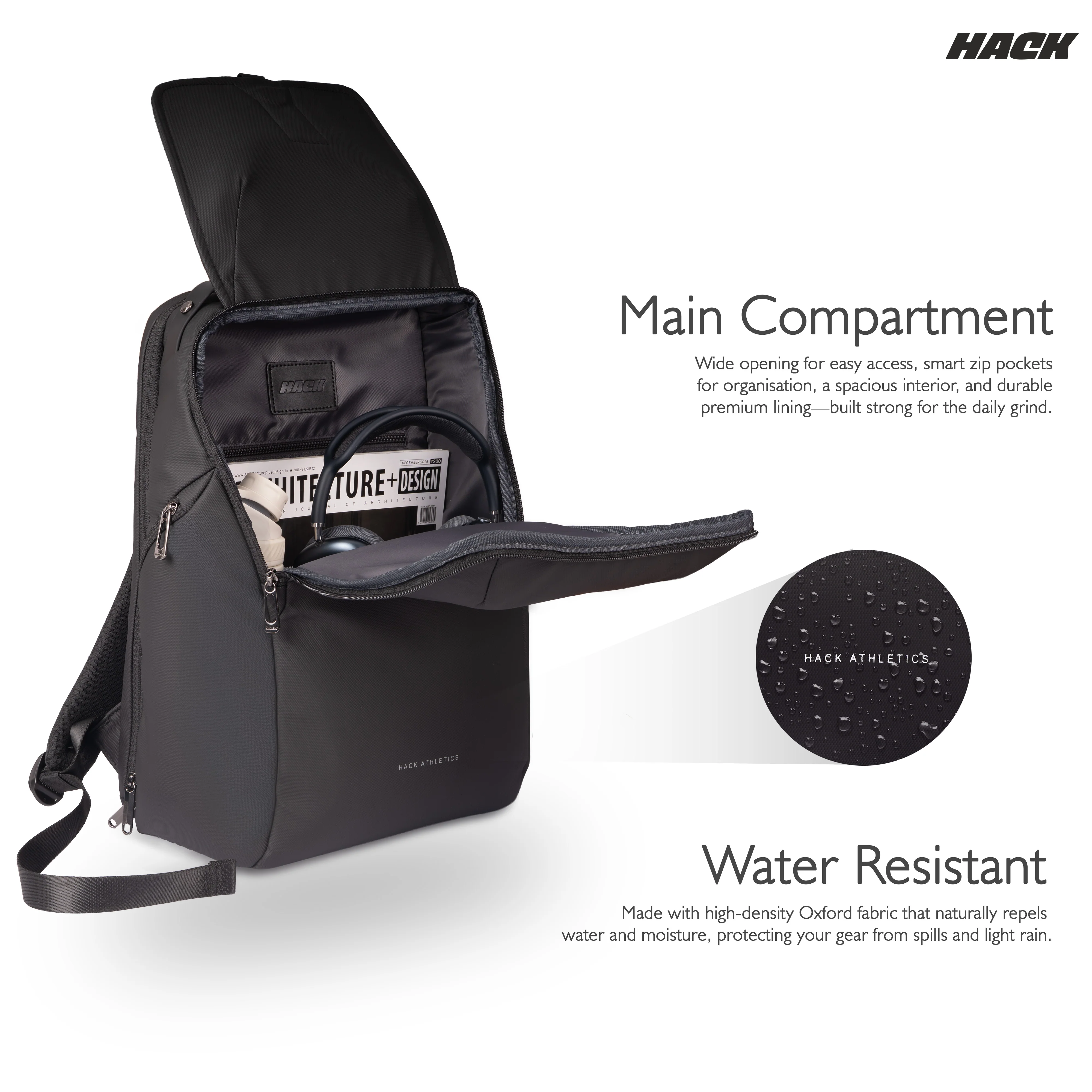 Hack Athletics Mono 30L Laptop Backpack for Work & Gym - Image 4