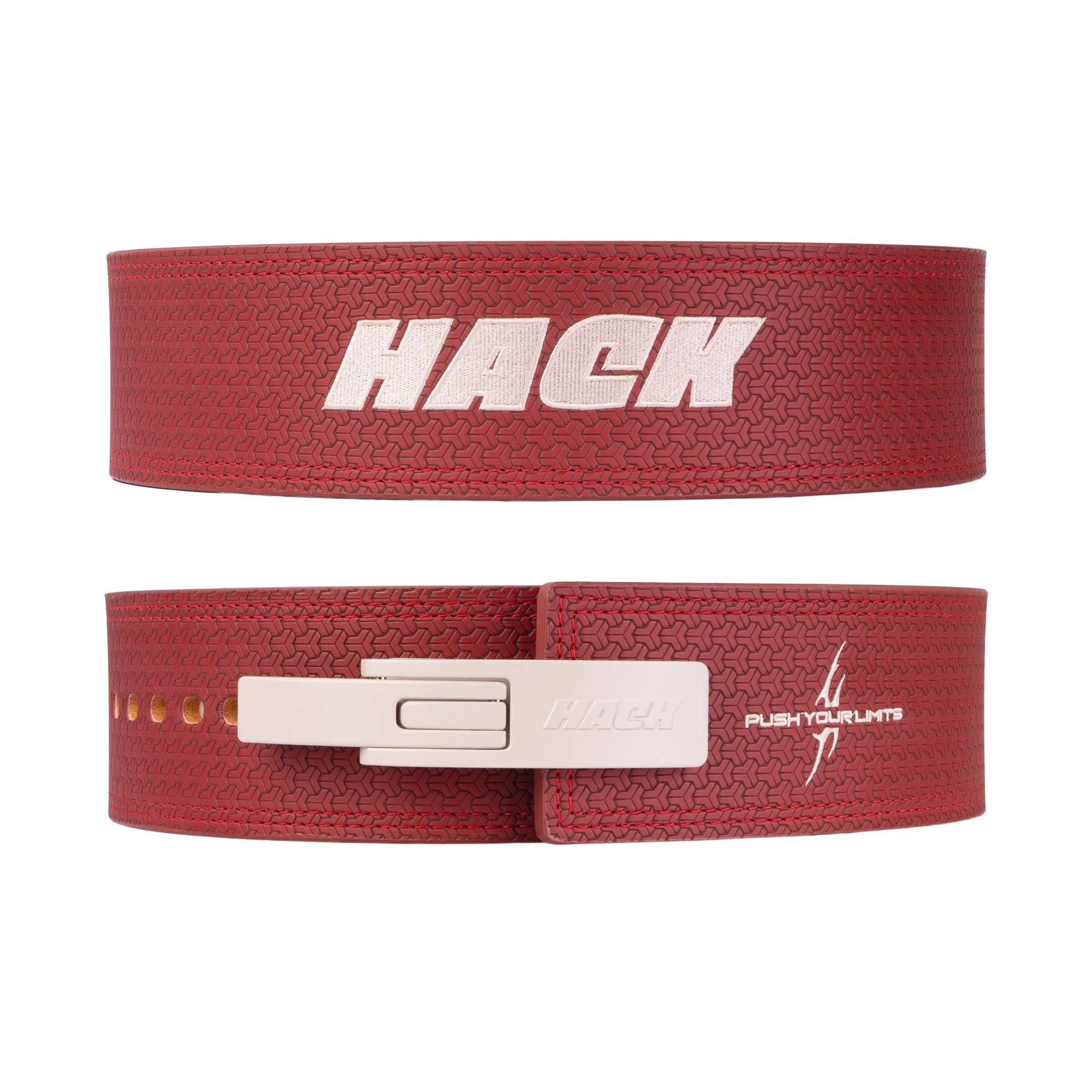 Hack Athletics Premium 10mm Lever Belt Signature Red (2 Claw) - Image 3
