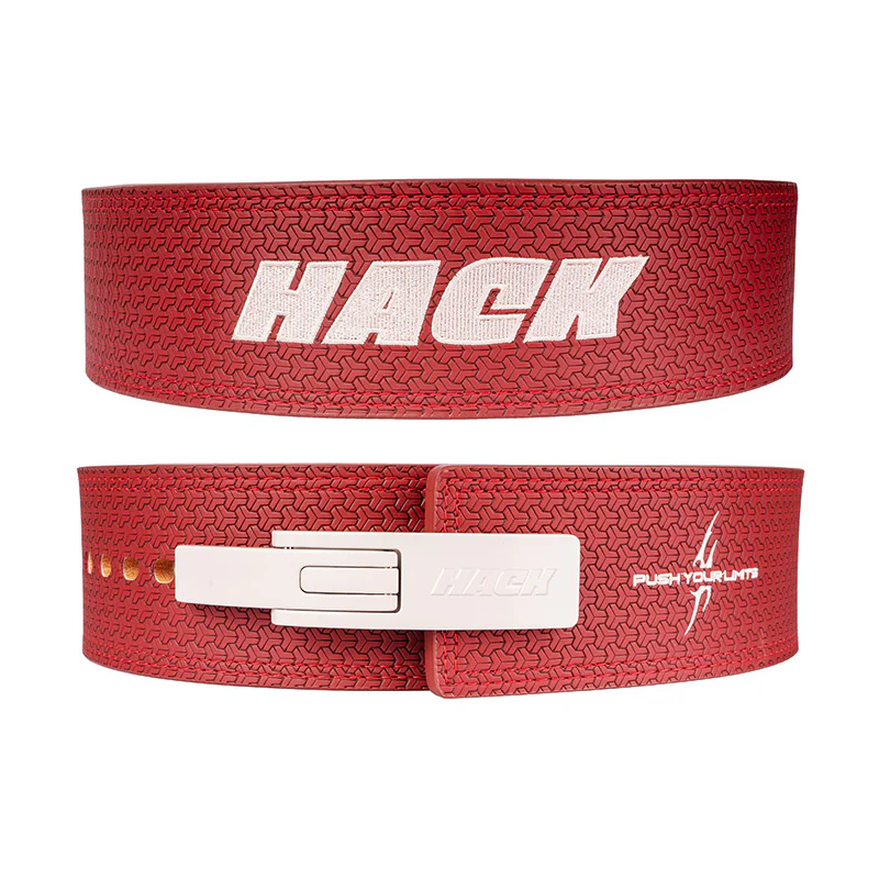 Hack Athletics Premium 13mm Lever Belt Signature Red (2 Claw) - Image 3