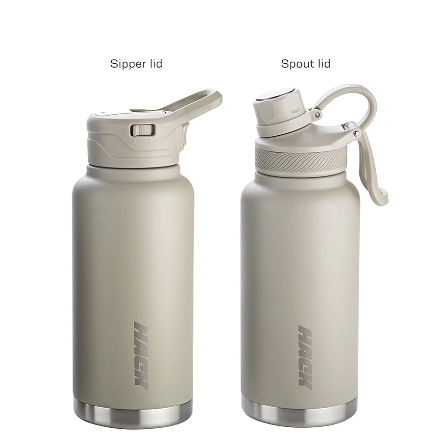 Hack Athletics Premium Hydra Water Bottle Beige | 950ML - Image 5