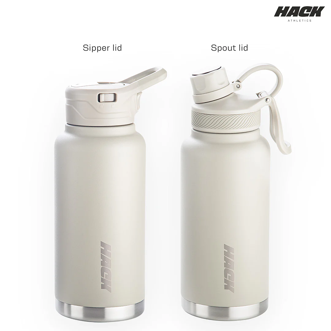 Hack Athletics Premium Hydra Water Bottle Cream | 950ML - Image 5