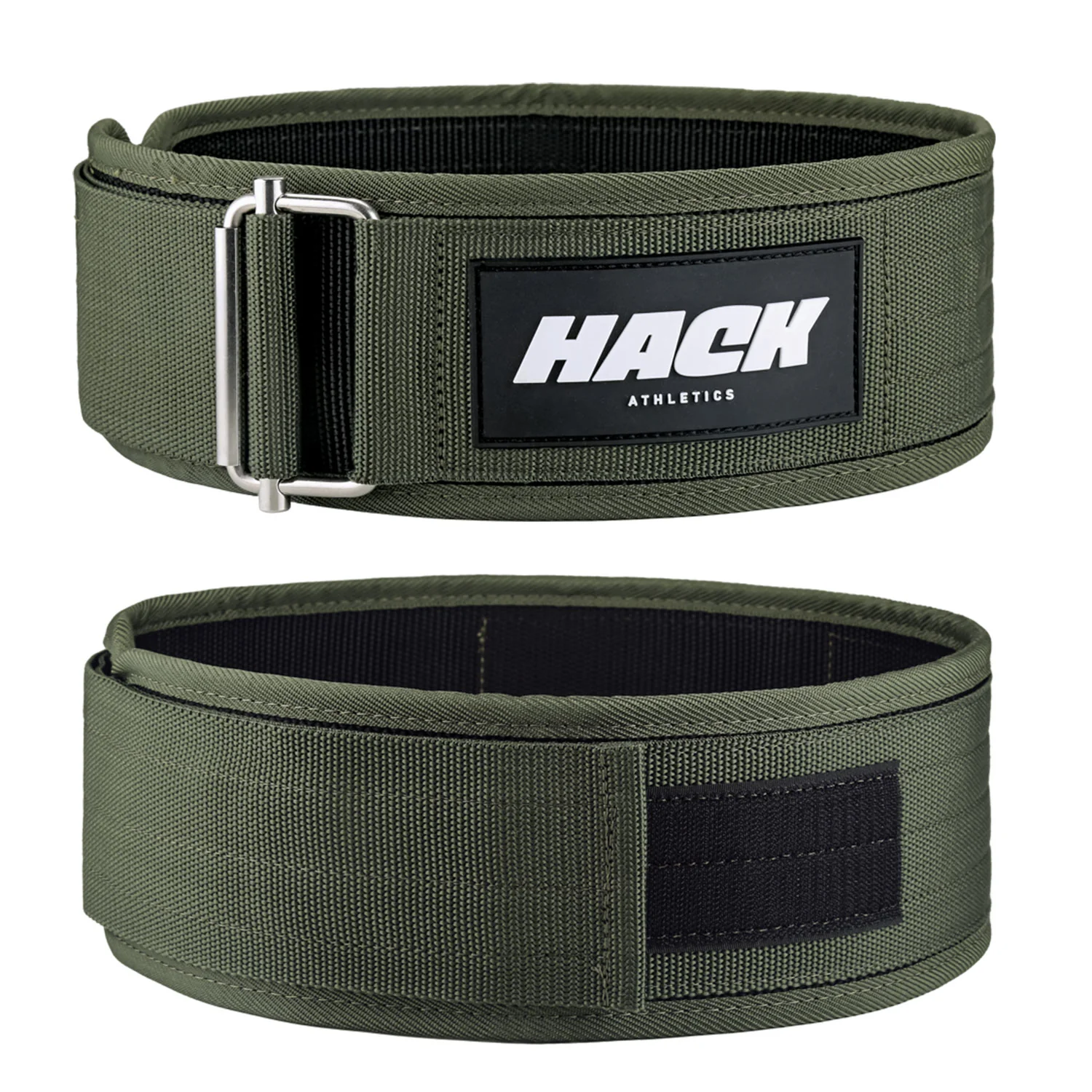 Hack Athletics Premium Quick Locking Weightlifting Belt Green - Image 3