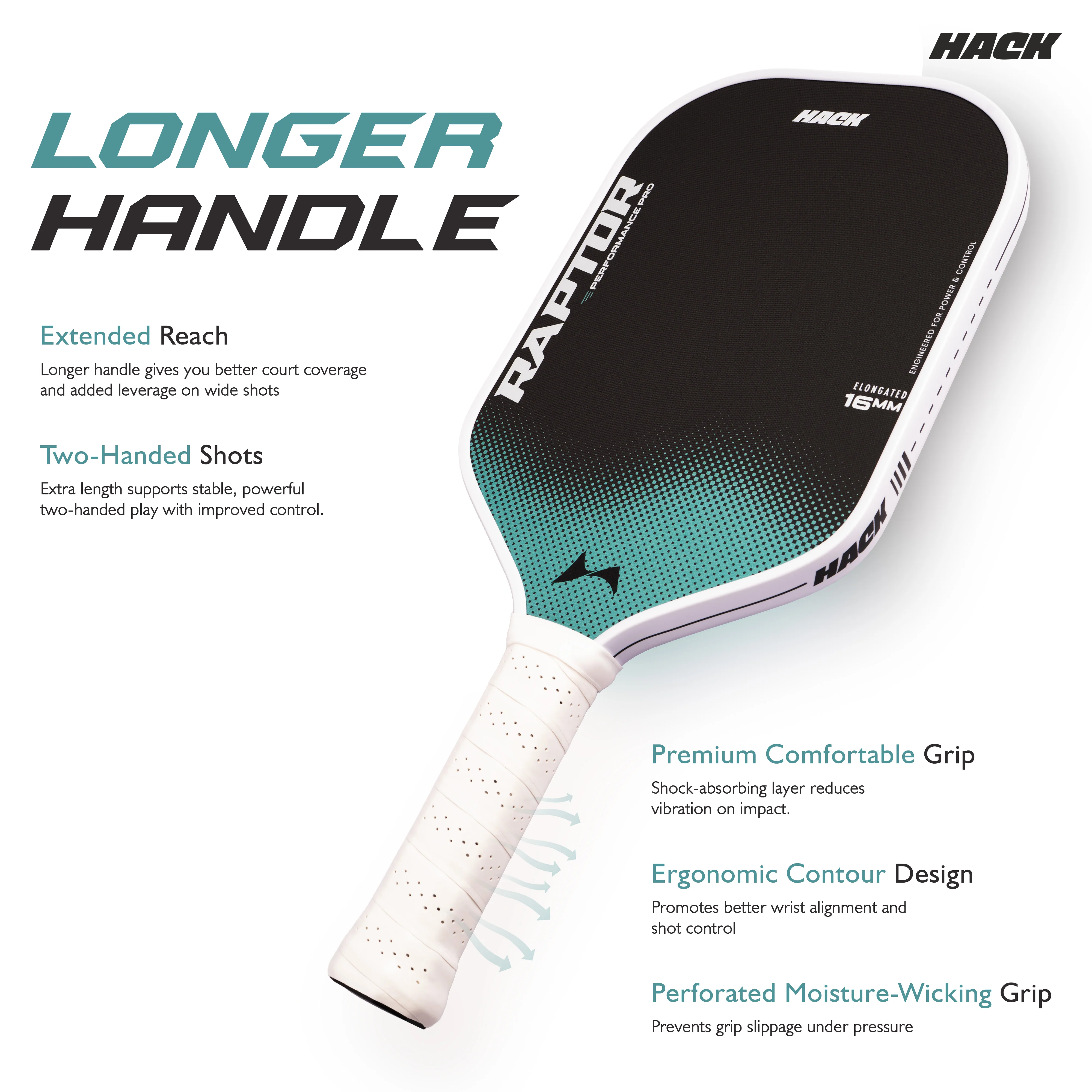 Hack Athletics Raptor Pro Carbon Pickleball Paddle - Image 4