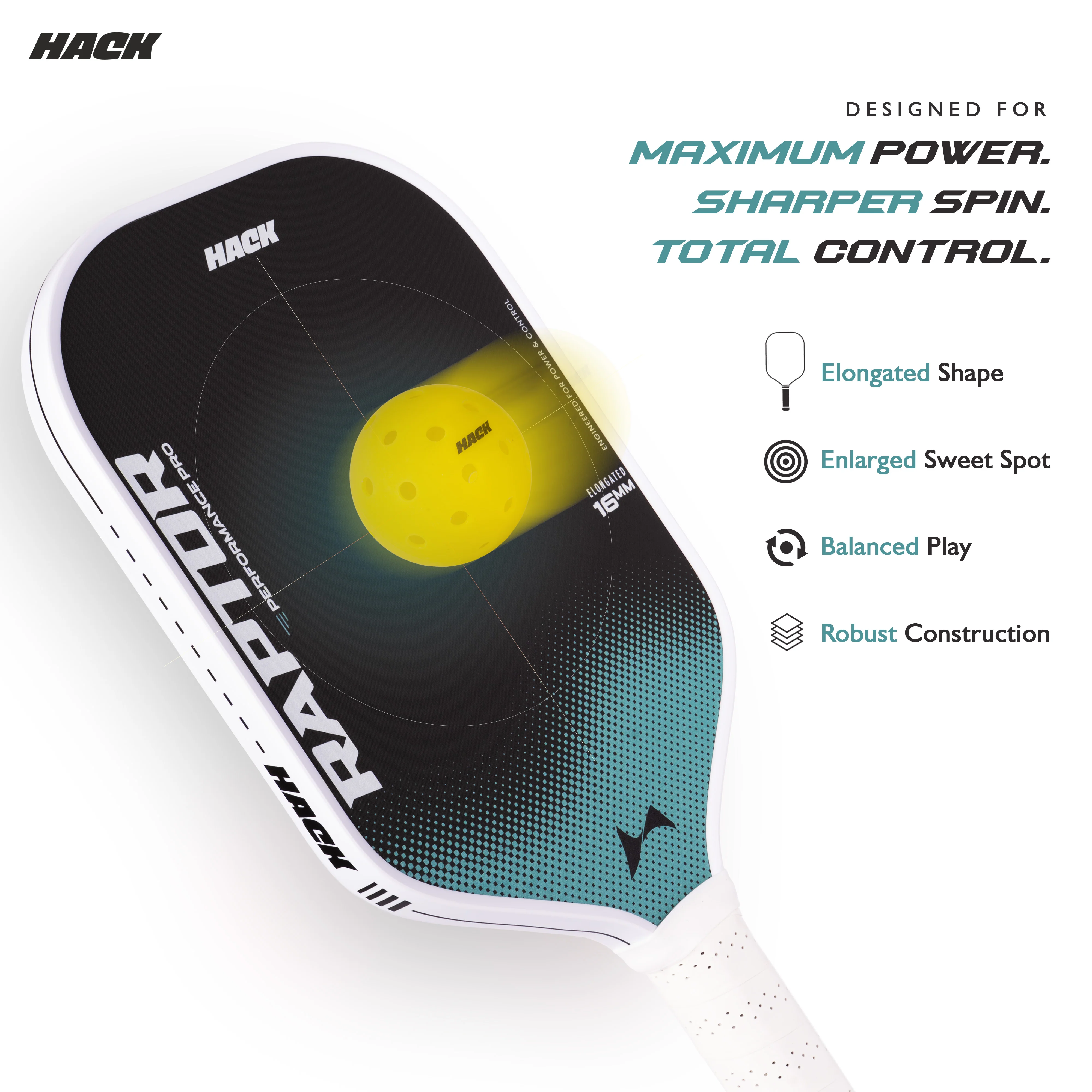 Hack Athletics Raptor Pro Carbon Pickleball Paddle - Image 6
